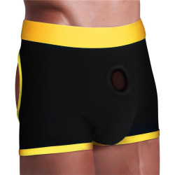 LoveToy INGEN Boxer Bottomless pour Gode Horny Strapon Noir